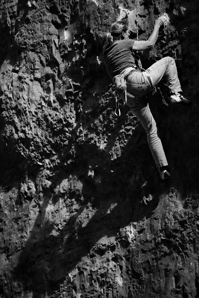 Candid rock climbing photography from Gordale Scar.