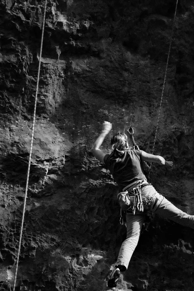 Candid rock climbing photography from Gordale Scar.