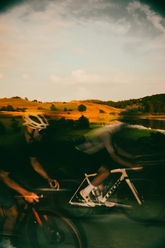 Candid photography from a Routes Cycling group ride.