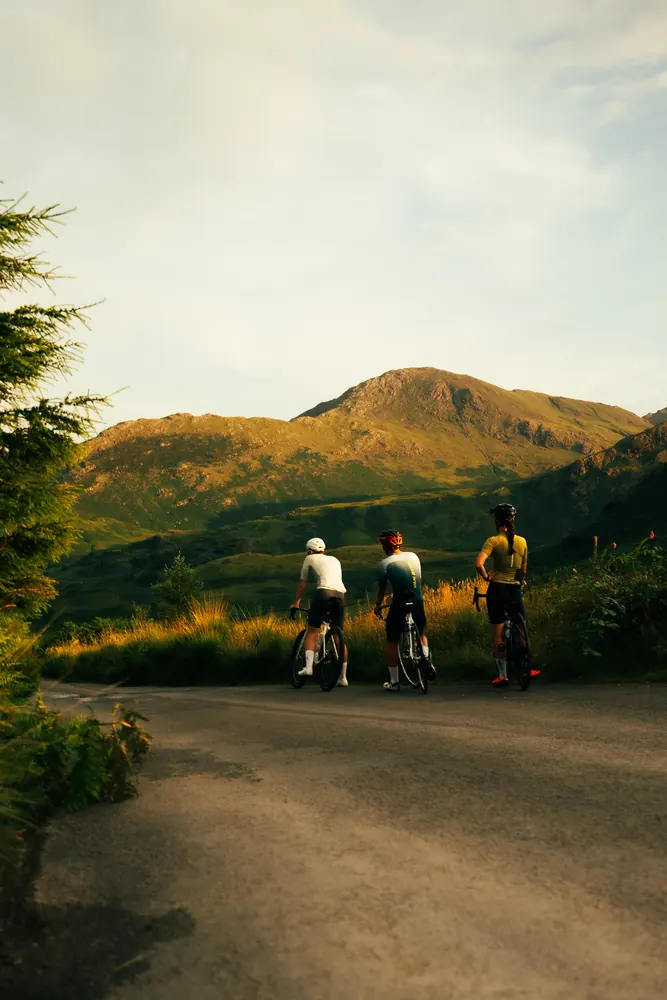 Candid photography from a Routes Cycling group ride.