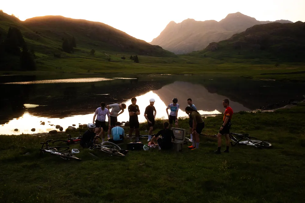 Candid photography from a Routes Cycling group ride.